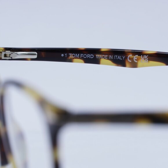Tom Ford FT5505 053 Eyeglasses Havana 52mm Square Frame - Picture 10 of 11